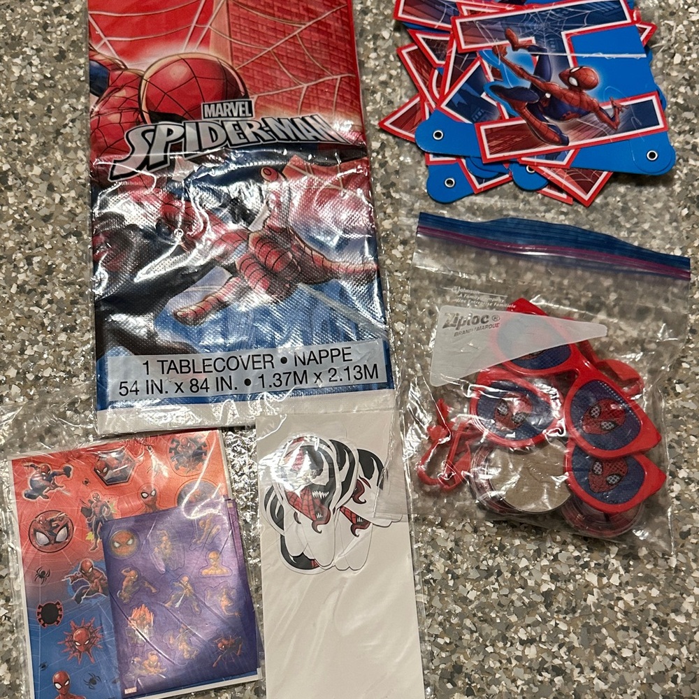 Marvel Spider-Man Party Decoration Set - Red, Blue, and Black